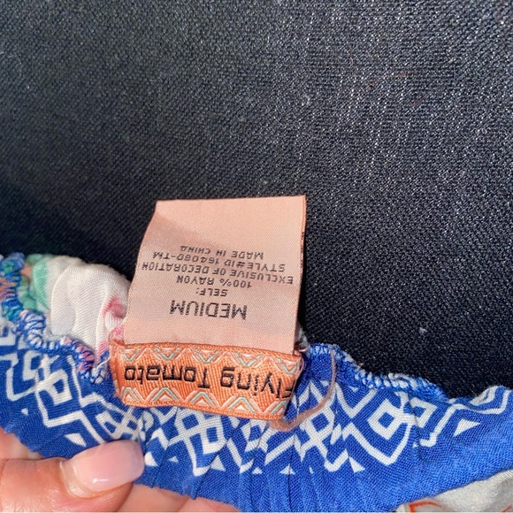 Flying Tomato Blue and Pink Off-Shoulder  Sleeve Sundress - Picture 5 of 8